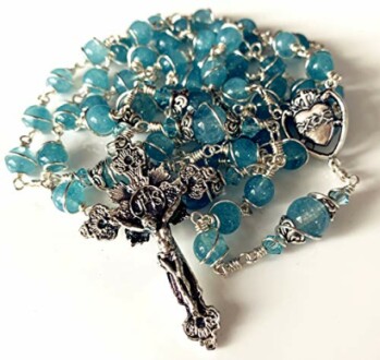 Elegant Aquamarine Rosary