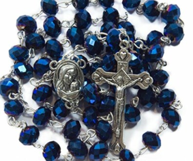Deep Blue Crystal Beads Rosary