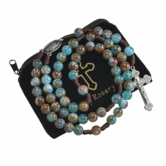 10mm Brown Beads Rosary