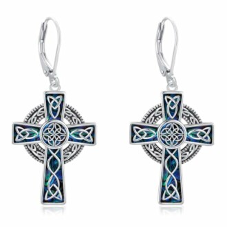 Celtic Knot Cross Earrings