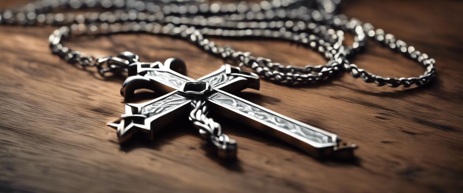 Silver cross necklace