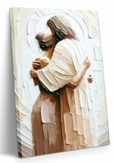 Jesus Embracing Woman Canvas Wall Art