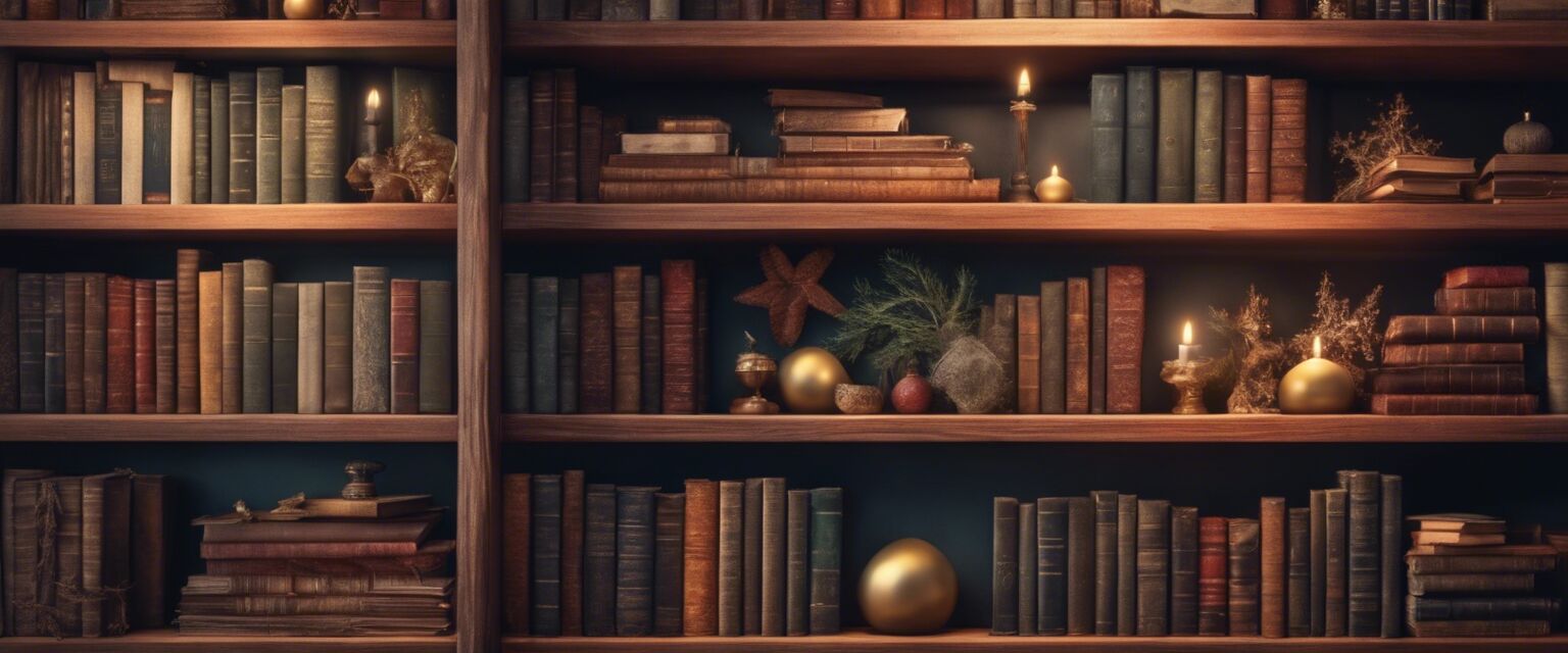 Shelf of Inspirational Christian books