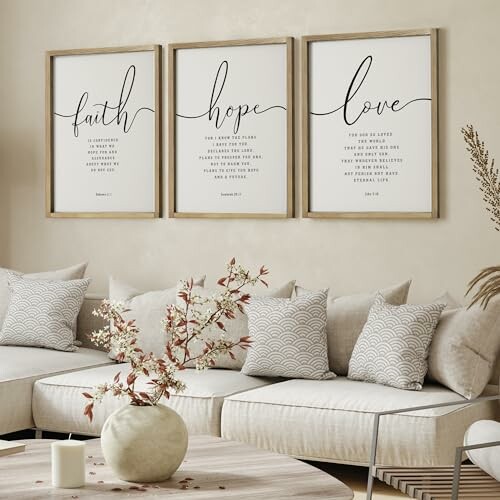 Houmury Set of 3 Framed Bible Verses