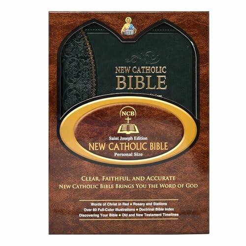 New Catholic Bible-Med Print Dura Lux (Green)