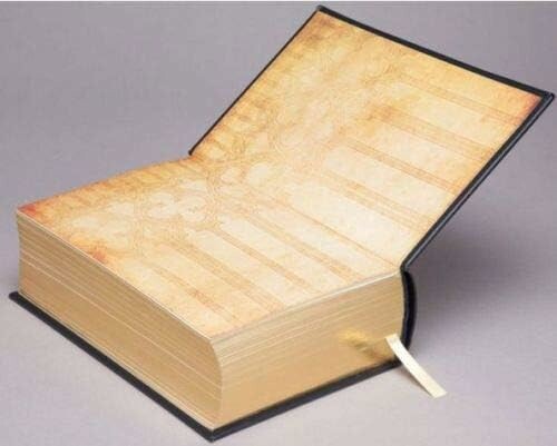 Open book with a unique optical illusion design.