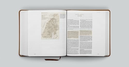 Open book displaying a map and text on a light background.