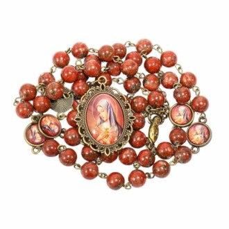 Our Lady of Sorrows Stone Beads Rosary