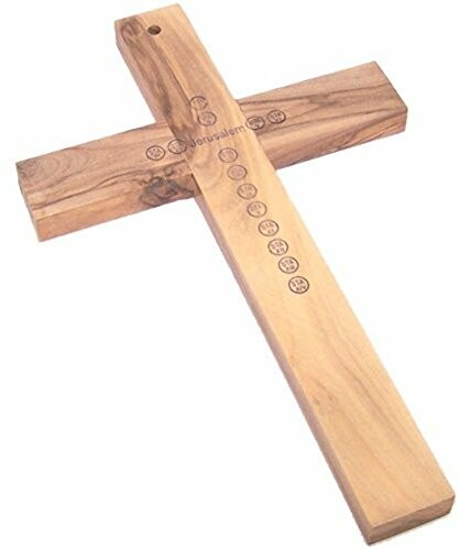Wooden cross with Jerusalem engraving